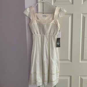 Calvin Klein White Babydoll Dress NEW